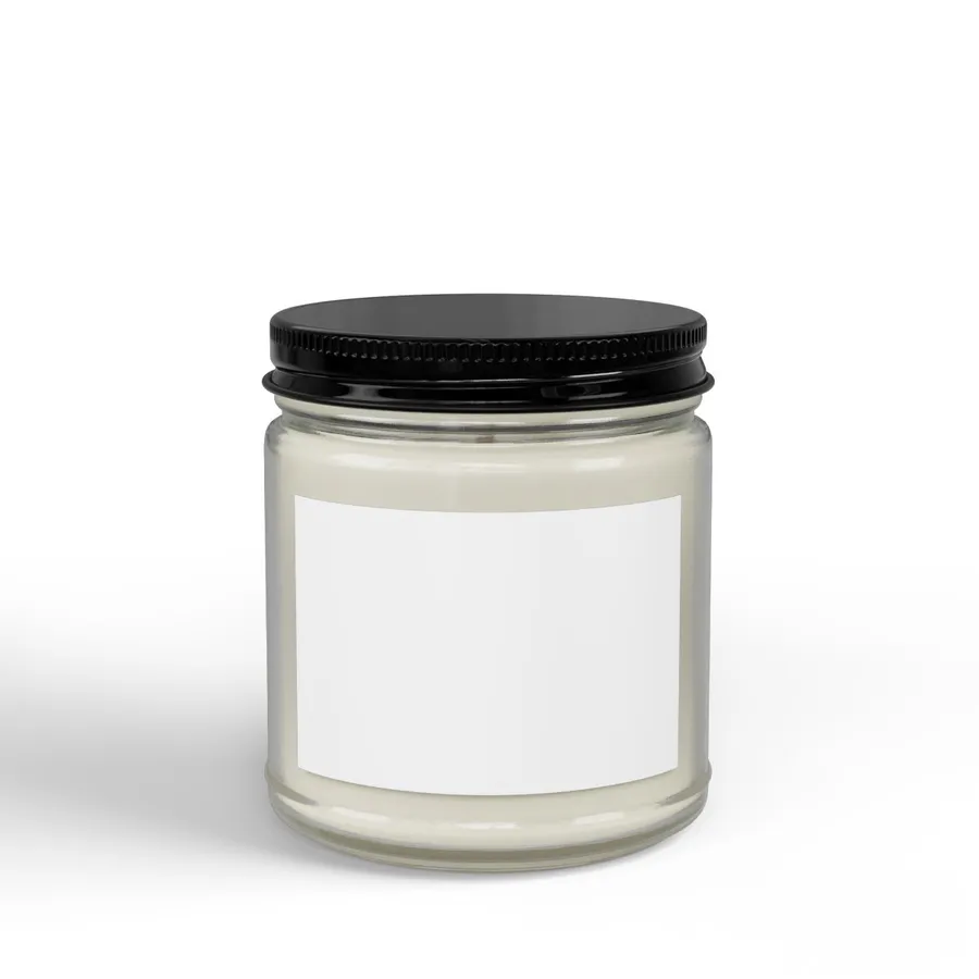 Scented Soy Candles with Black Lid, (4 and 9oz)