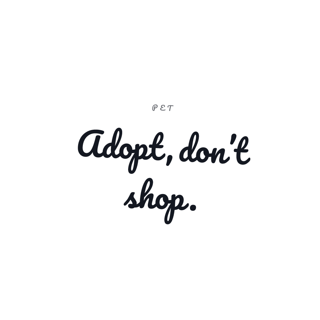 Adopt Dont Shop