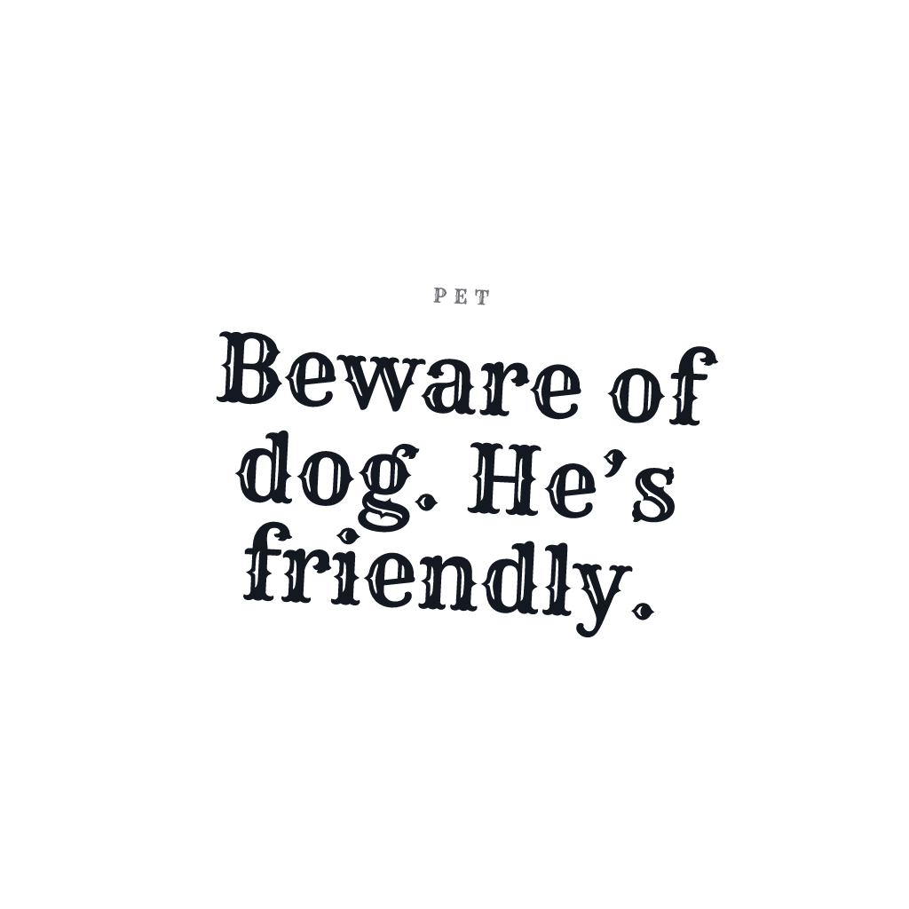 Beware Of Dog Friendly